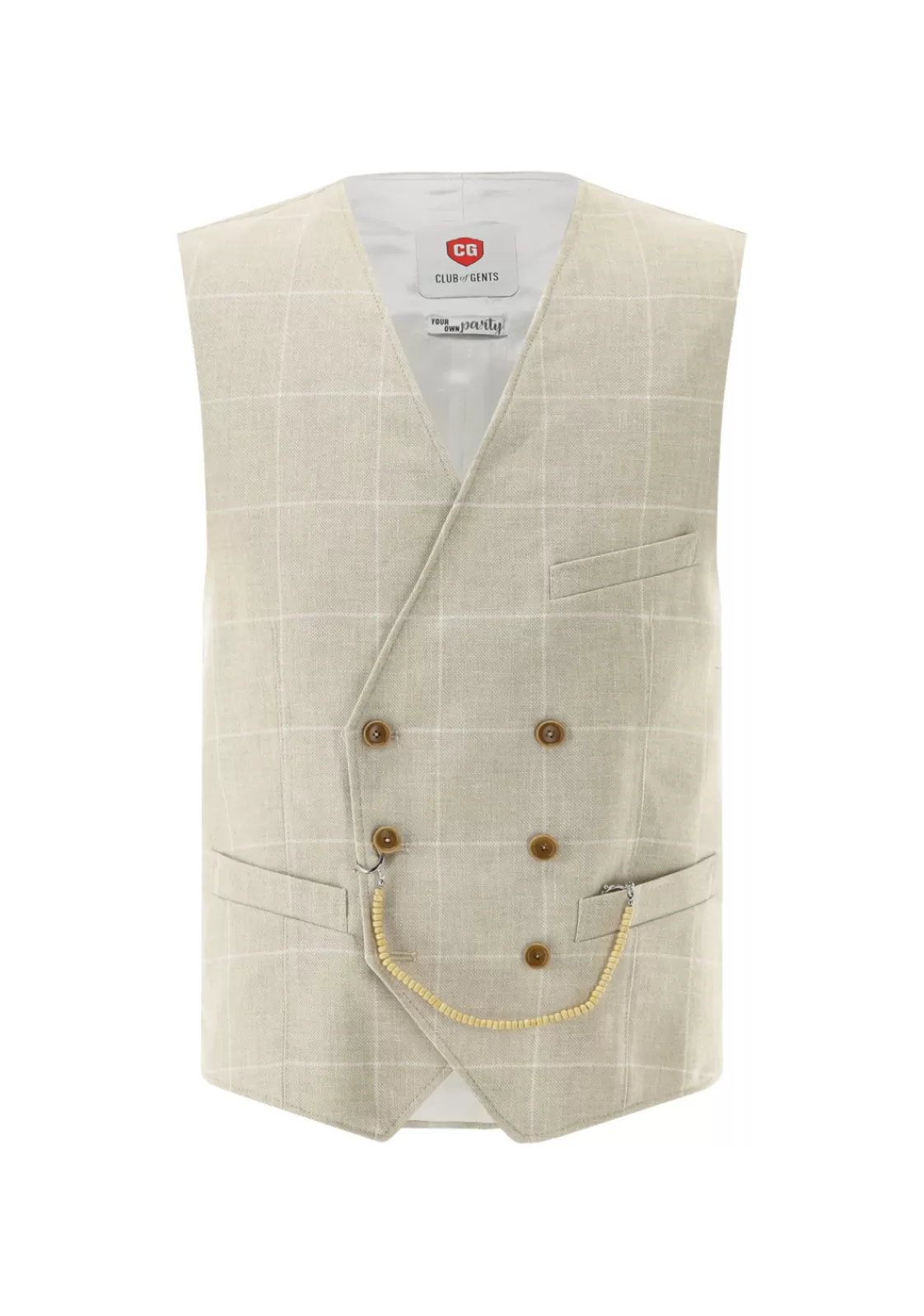 Men Club of Gents Linen Mix Waistcoat Cg Perry