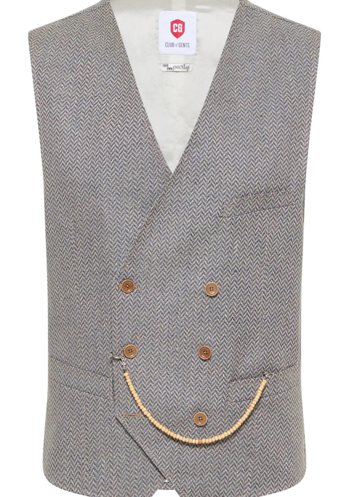 Men Club of Gents Linen Mix Waistcoat Cg Perry